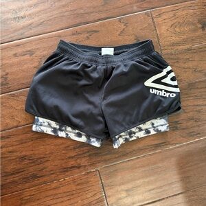 Umbro Black and White Logo Shorts